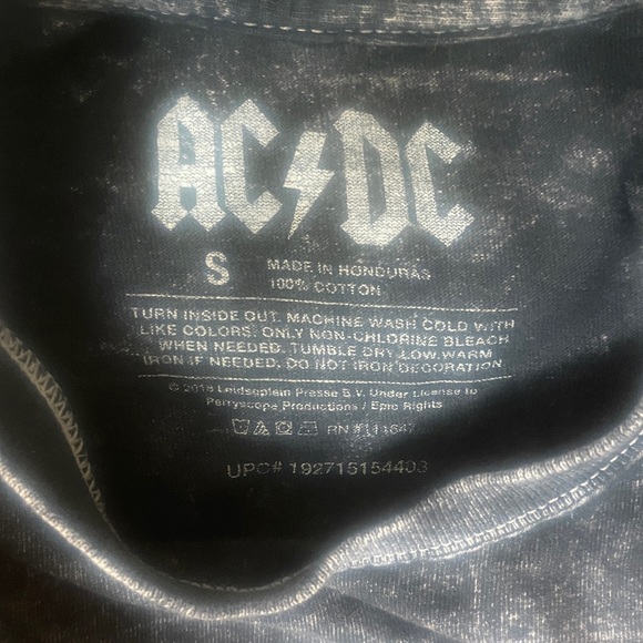 AC⚡️DC Fly On The Wall 1985 Tour Small Heathered Gray Short Sleeve Tee - Picture 4 of 7